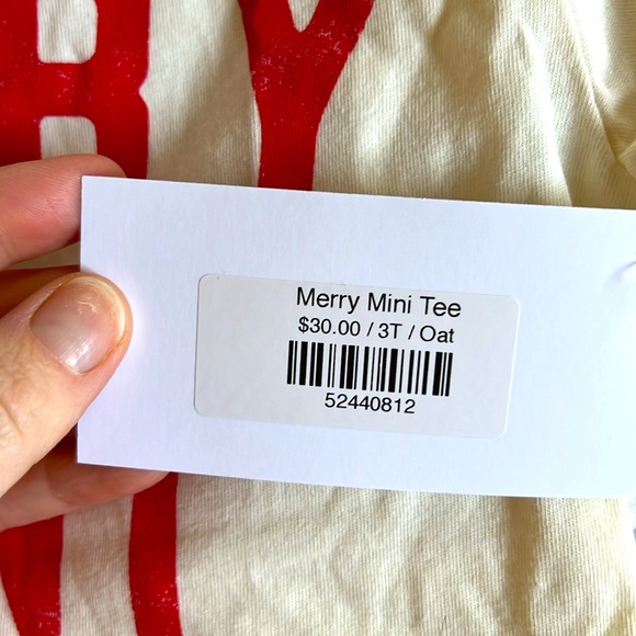 Merry Mini Christmas tee, 3T - Picture 5 of 5